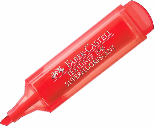 FABER CASTELL FOSFORLU KALEM ŞEFFAF 1546 KIRMIZI