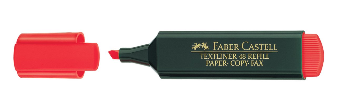 Faber Castell 1548 Fosforlu Kalem Kırmızı