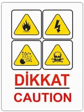 EKSTRAFİX 420 25x35 CM DİKKAT / CAUTİON