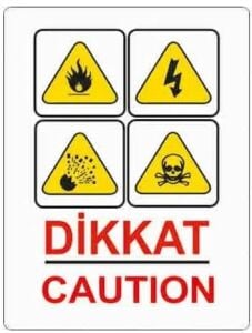 EKSTRAFİX 420 25x35 CM DİKKAT / CAUTİON