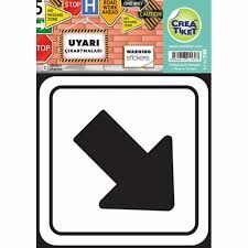 CREA TİCKET 1169 UYARI ETİKETİ AŞAĞI UYARISI
