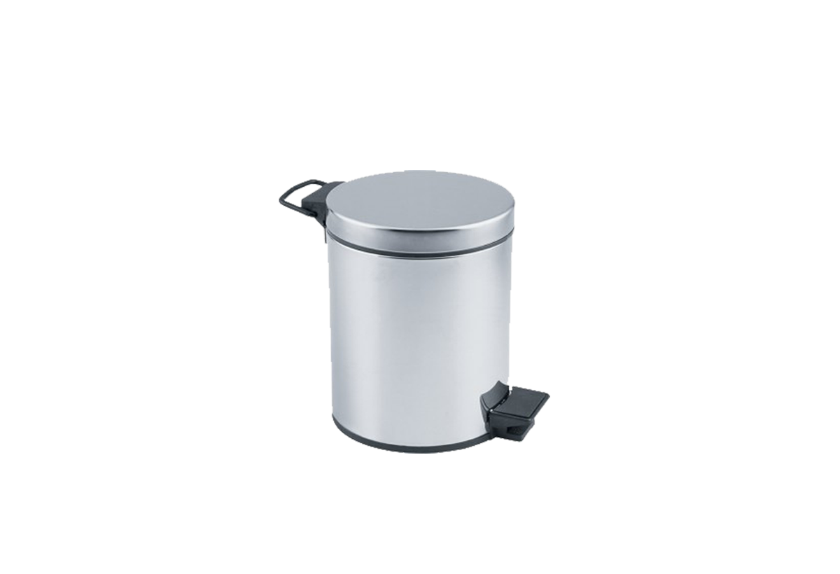 Krom Pedallı Çöp Kovası 5Lt