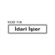 EKSTRAFİX YUL-118 İDARİ İŞLER 7x24,5 CM
