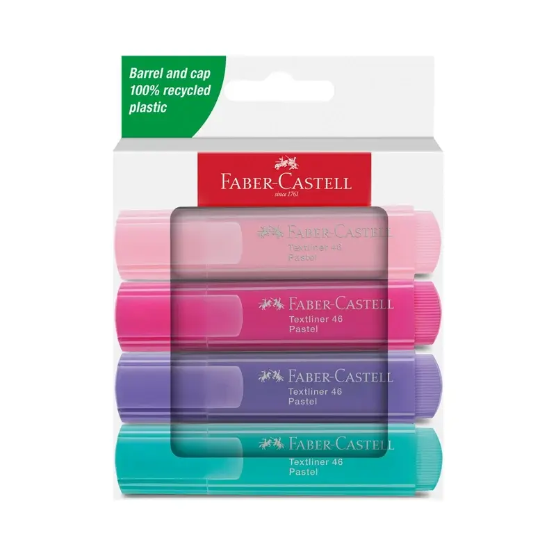 FABER CASTELL FOSFORLU KALEM SETİ PASTEL 46 4 LÜ 254654