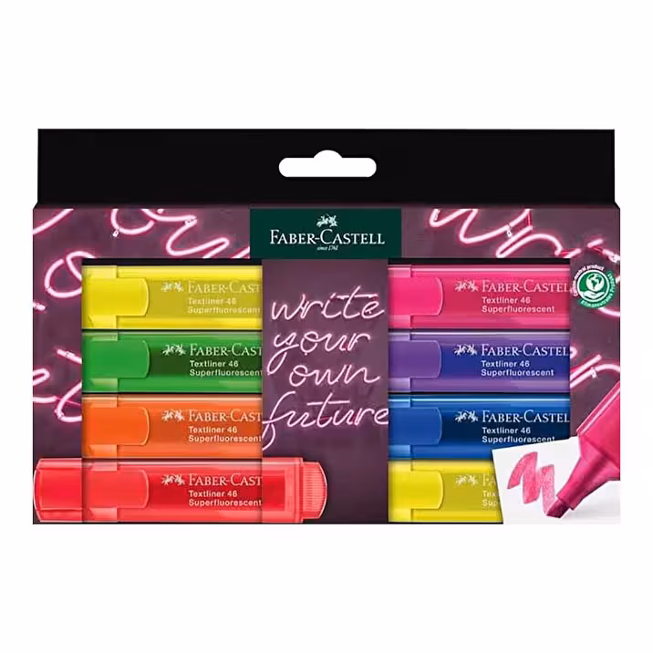 FABER CASTELL FOSFORLU KALEM SETİ GENZ 46 8 Lİ 254601