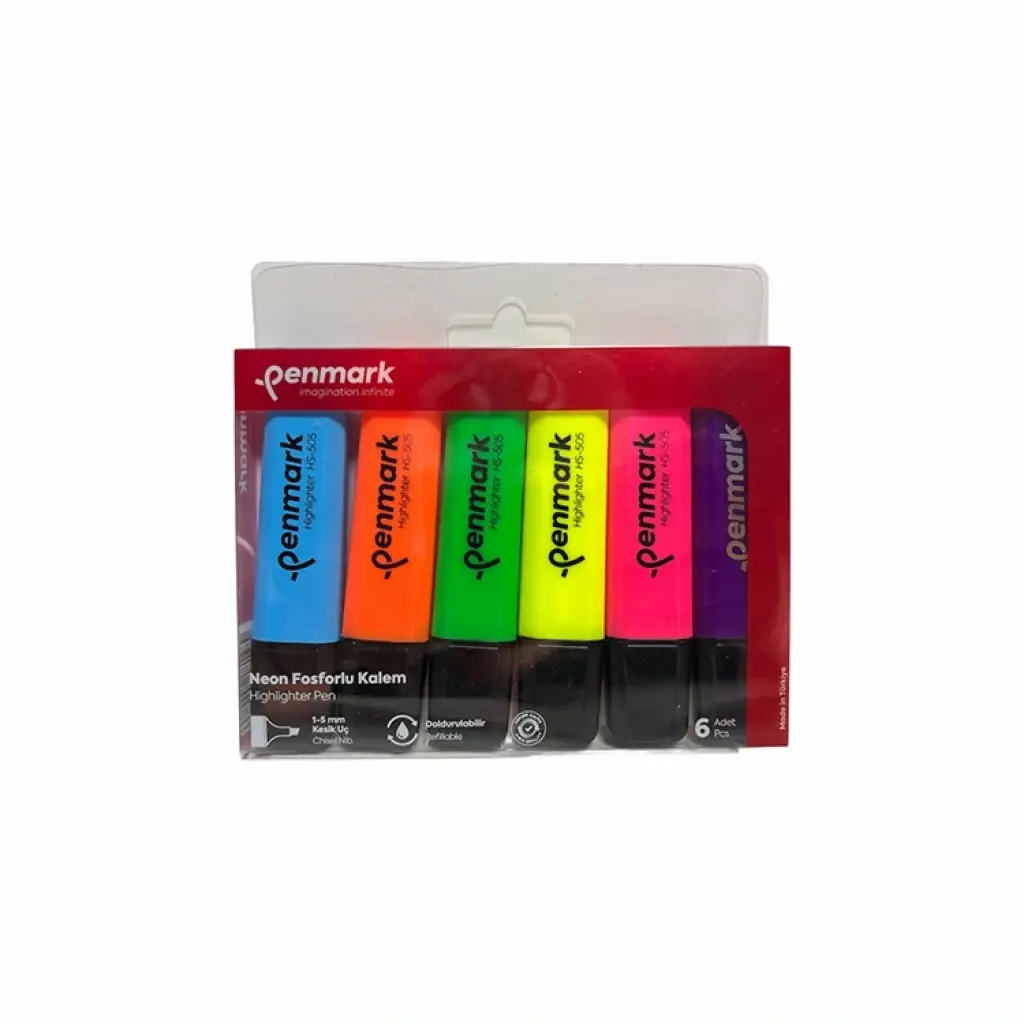 PENMARK 6 LI NEON FOSFORLU KALEM