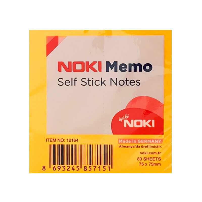 NOKİ MEMO YAPIŞKANLI NOT KAĞIDI 75*75 TURUNCU