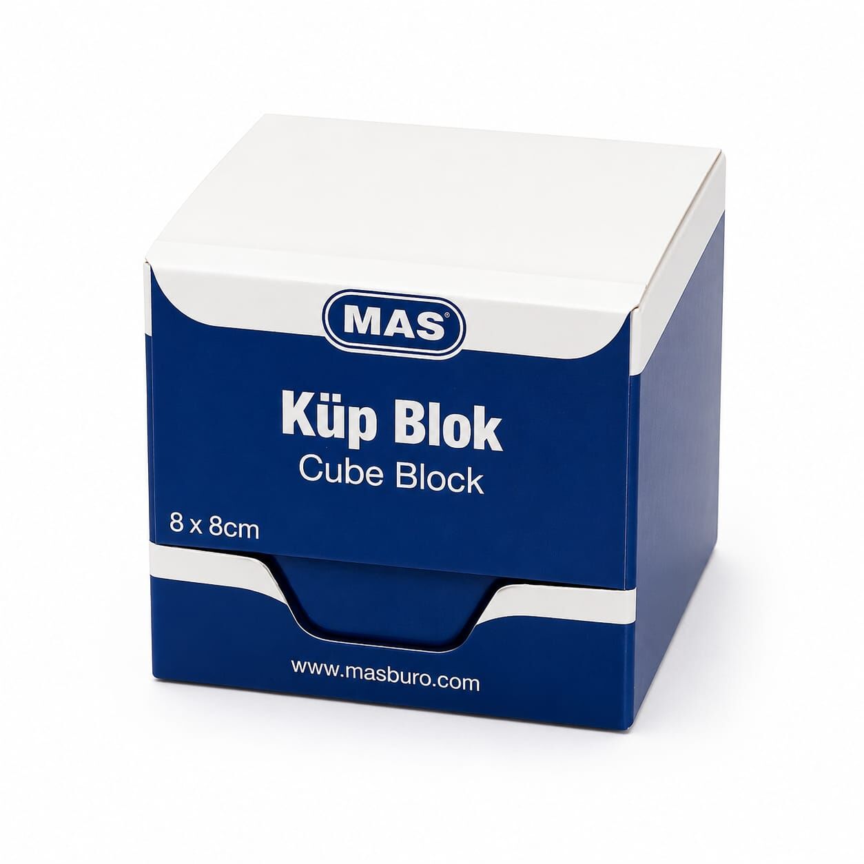 MAS 3688 KÜP BLOK BEYAZ 8*8 CM