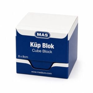MAS 3688 KÜP BLOK BEYAZ 8*8 CM