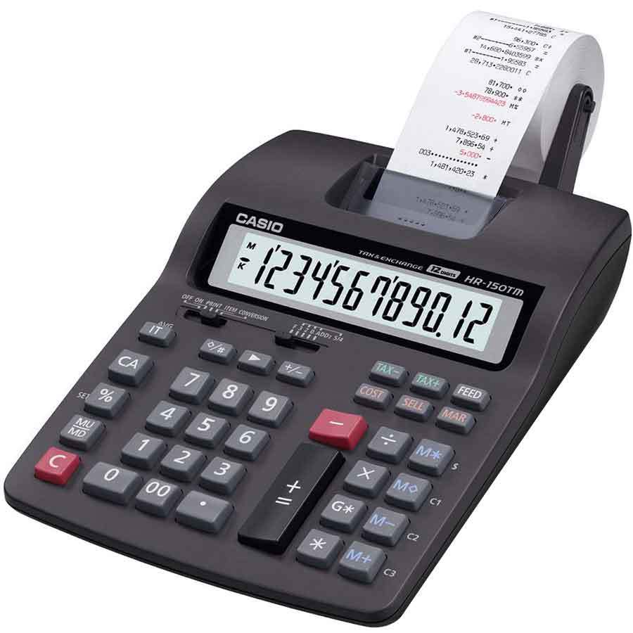 Casio HR-100TM-BK Şeritli Hesap Makinesi