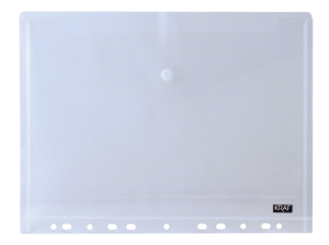 Kraf 1229 11 Delikli Çıtçıtlı Dosya A4 Şeffaf 12 Adet