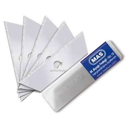MAS 2771 GÜVENLİ MAKET BIÇAĞI YEDEK 10 LU KUTU