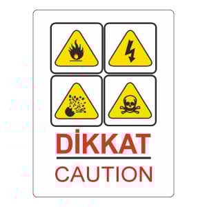 Ekstrafix 420 25x35 cm Dikkat /Caution