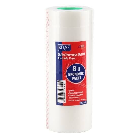 KRAF GÖRÜNMEZ BANT 19MMx33M 8 Lİ 1933-8