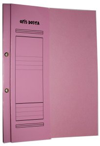 Alemdar  Yarım Kapak Telli Karton Dosya Pembe 50 li