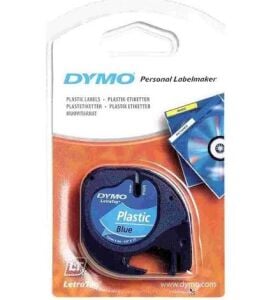 DYMO ŞERİT LETRATAG PLASTİK 12MMx4M MAVİ 721650