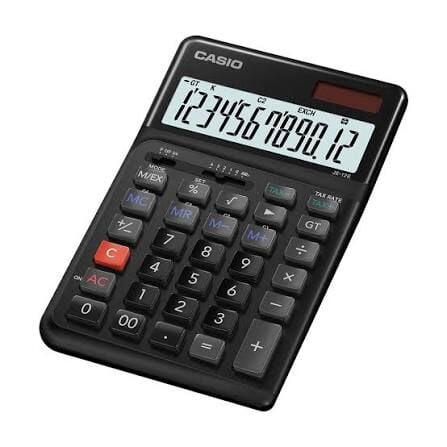 CASİO DE-12E-BK-W-DP HESAP MAKİNESİ