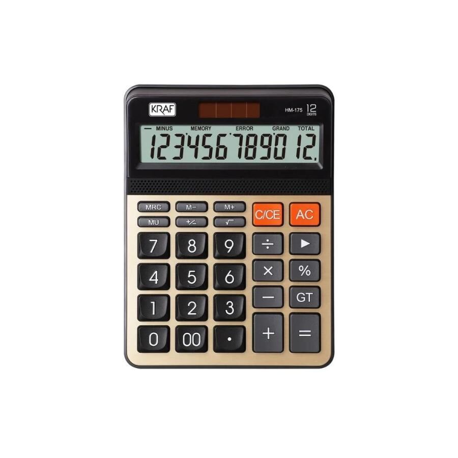 KRAF HM-175 HESAP MAKİNESİ GOLD