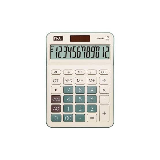 KRAF HM-195 G YEŞİL HESAP MAKİNESİ
